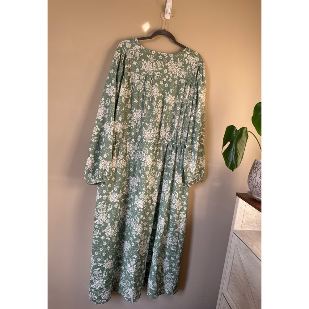 Summersalt The Cinched Waist Caftan Dress Size 1XL Vintage Floral in Ivy - Picture 5 of 6
